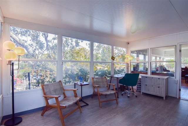 view of sunroom