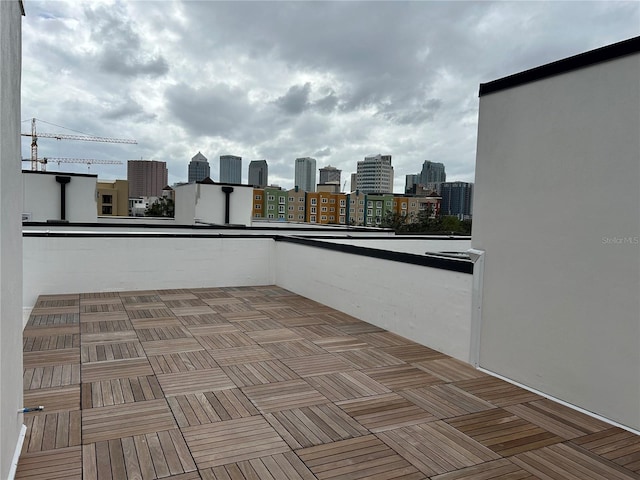 view of patio with a balcony