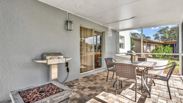 view of sunroom