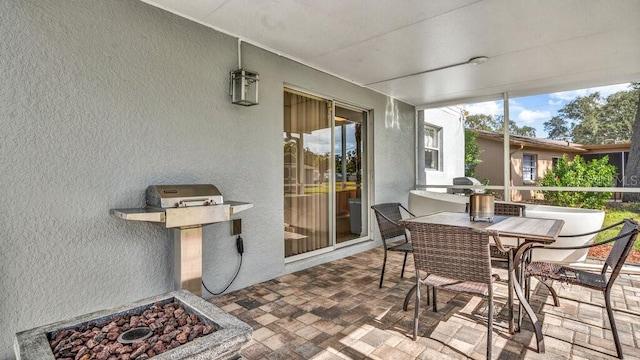 view of sunroom