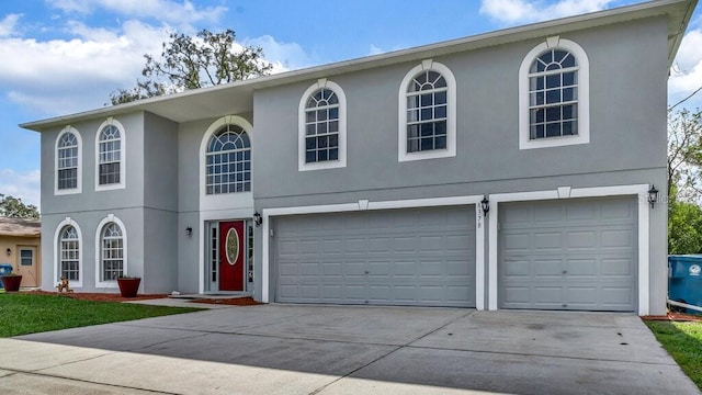 view of front facade with a garage