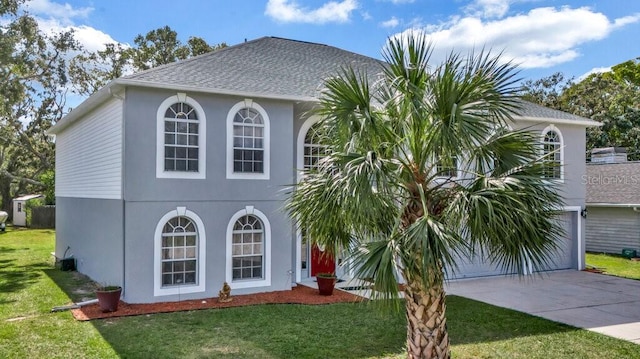 view of front of house with a front yard