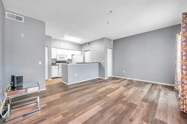 living room featuring light hardwood / wood-style floors