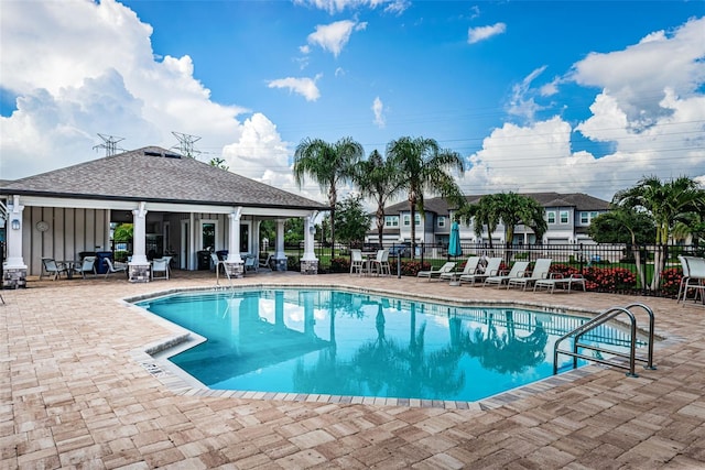 view of pool with a patio area