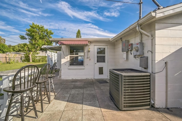 view of patio with cooling unit