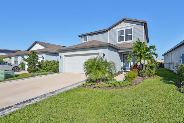 view of front of property with a front yard