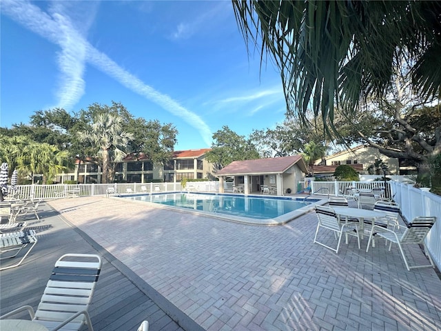 view of pool with a patio area