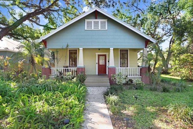 bungalow-style home with a porch