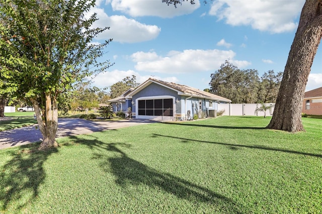 exterior space with a lawn