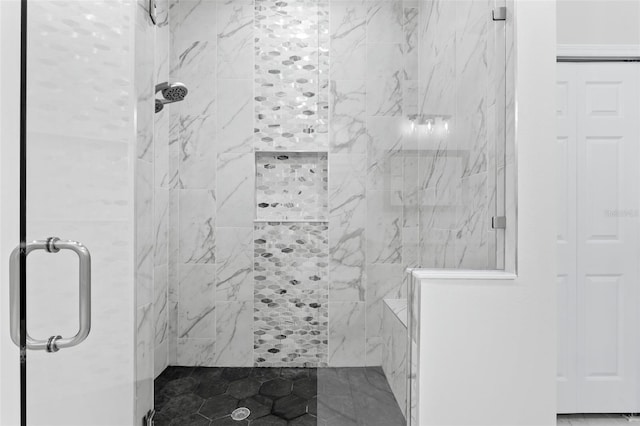 4586 Hickory Oak Dr, Brooksville, FL 34601 - full bathroom featuring a marble finish shower
