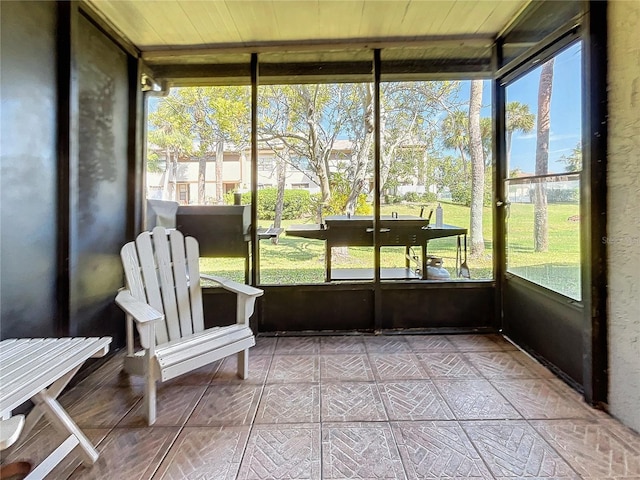 view of sunroom