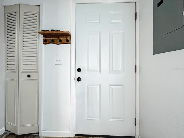 doorway featuring electric panel