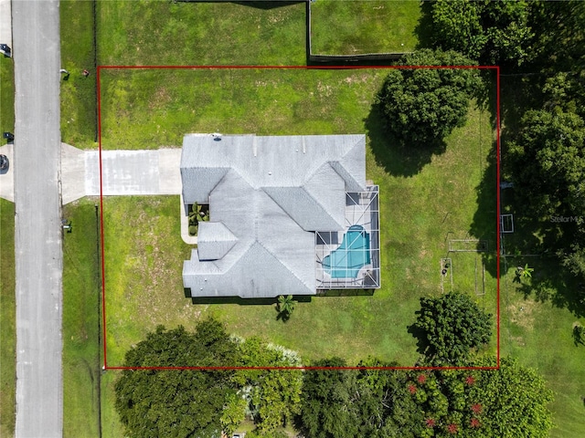 2152 SE Harding St, Port Saint Lucie, FL 34952 - aerial view of property and surrounding area featuring property boundaries highlighted