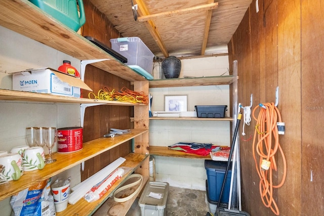 view of storage room