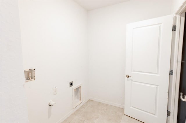 washroom featuring hookup for a washing machine, hookup for a gas dryer, and electric dryer hookup