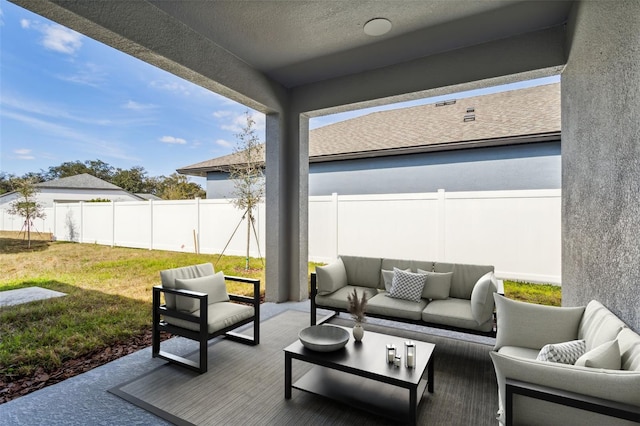 view of patio / terrace featuring outdoor lounge area