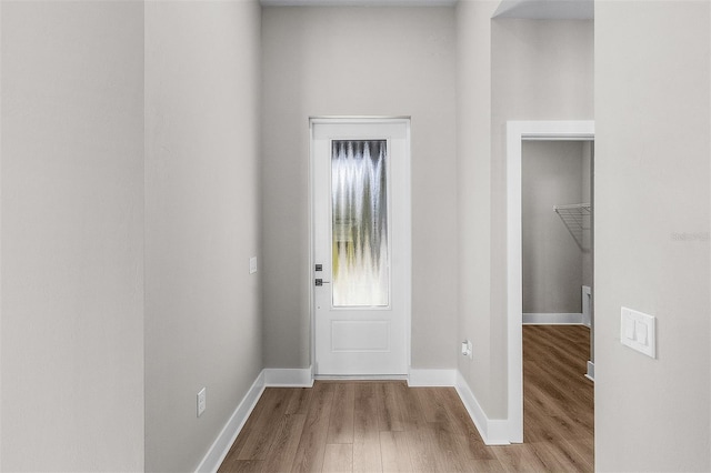 foyer featuring light hardwood / wood-style flooring