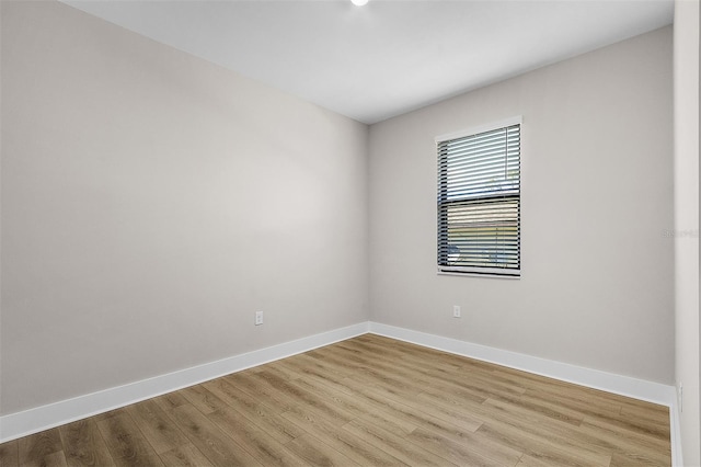 empty room featuring light wood-type flooring