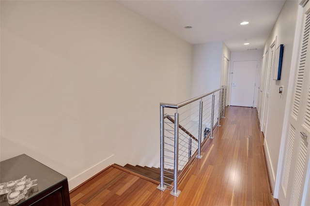 hall featuring wood-type flooring