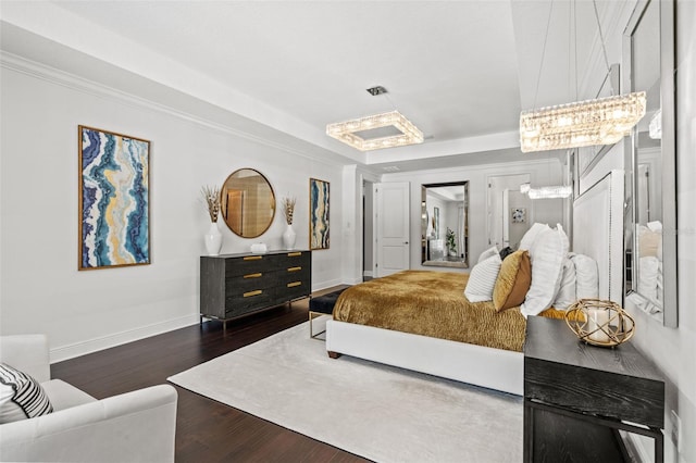 bedroom featuring dark wood-type flooring