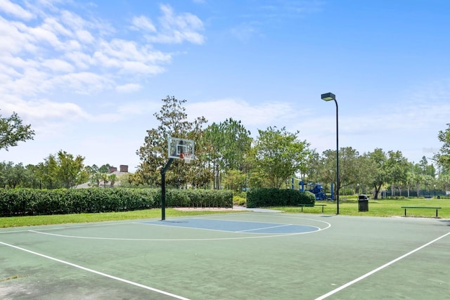 view of basketball court