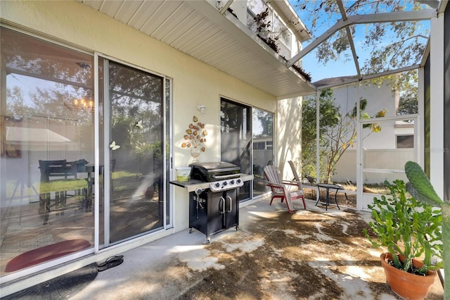 view of sunroom