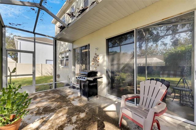 sunroom with a healthy amount of sunlight