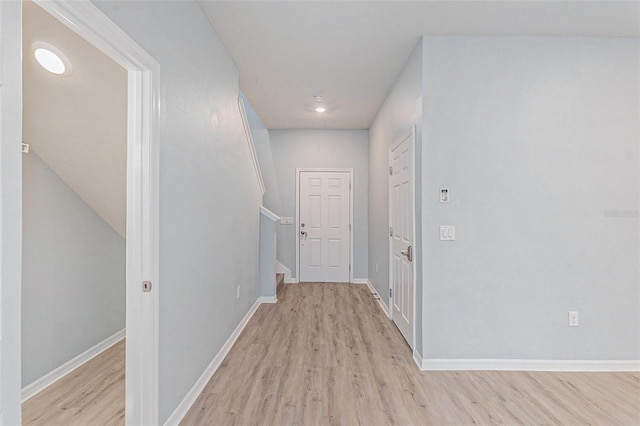 hallway featuring light hardwood / wood-style floors