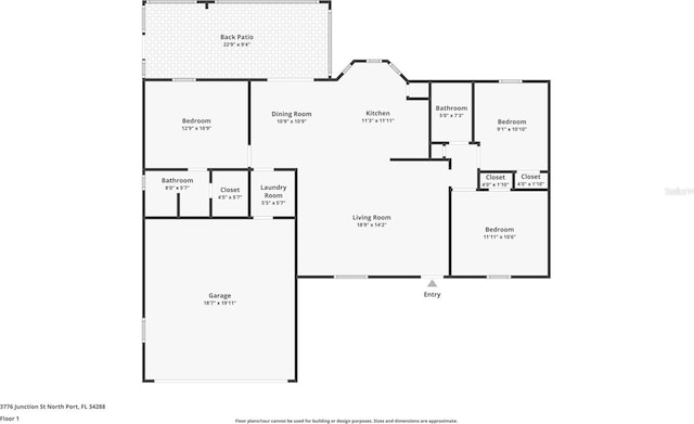 3776 Junction St, North Port, FL 34288 - room layout