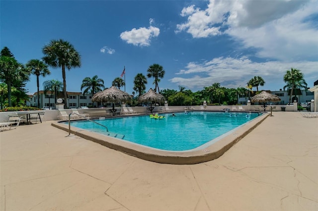 view of pool with a patio area