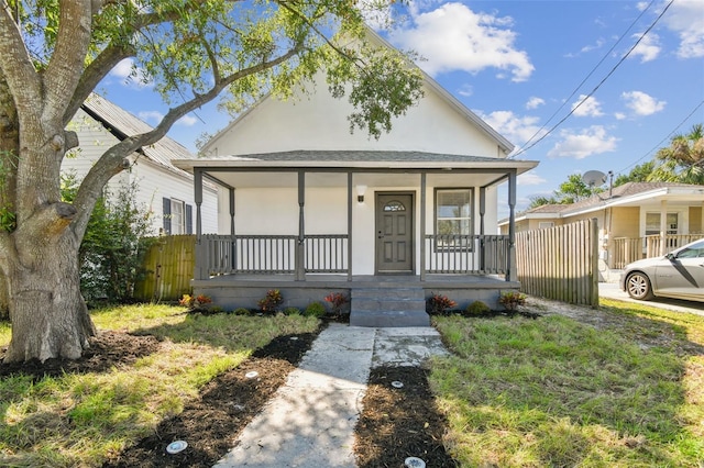 view of front of home with covered porch