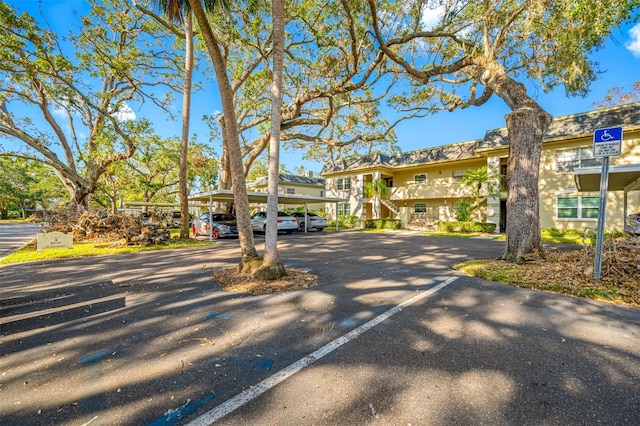 view of front of home featuring a carport