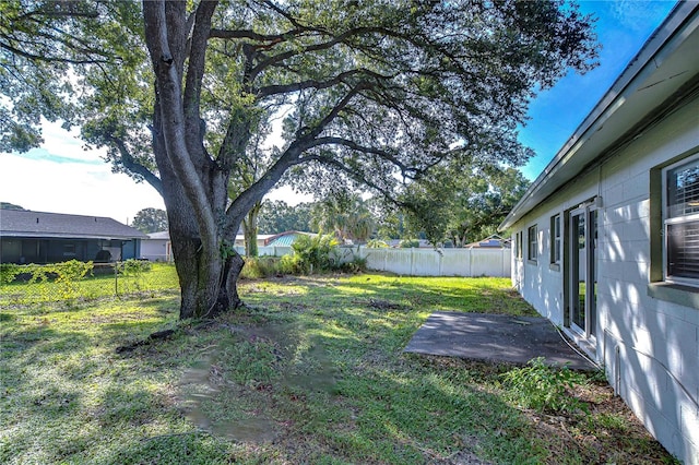 view of yard featuring a patio