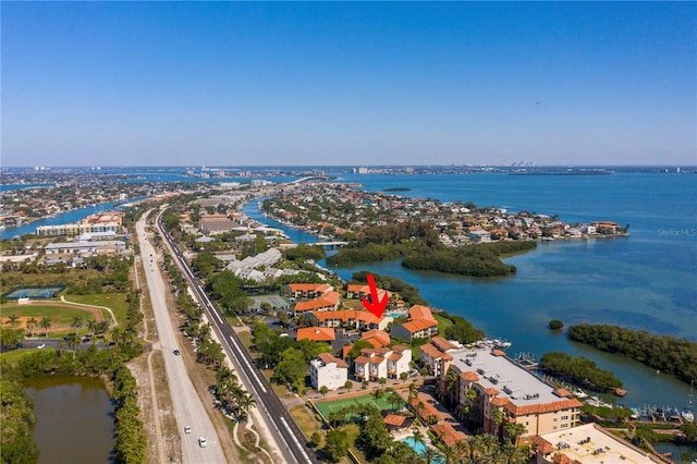 1515 Pinellas Bayway S Unit B28, Tierra Verde, FL 33715 - bird's eye view of a large body of water and a main thoroughfare