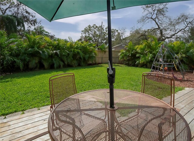 exterior space featuring a wooden deck