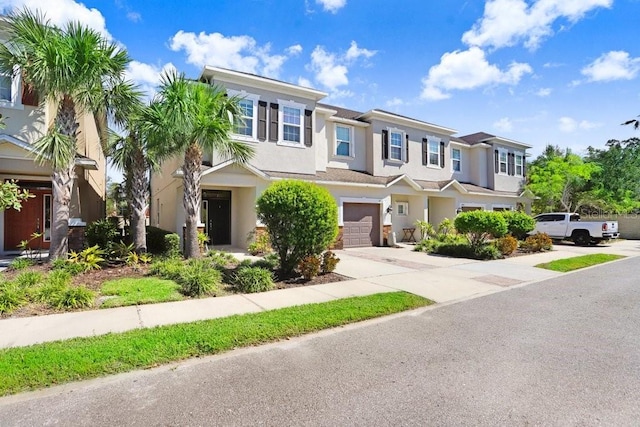 view of property with a garage