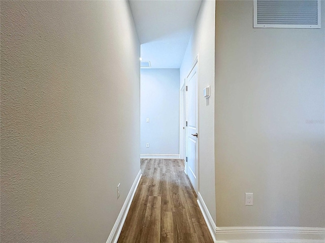 hallway featuring light wood-type flooring