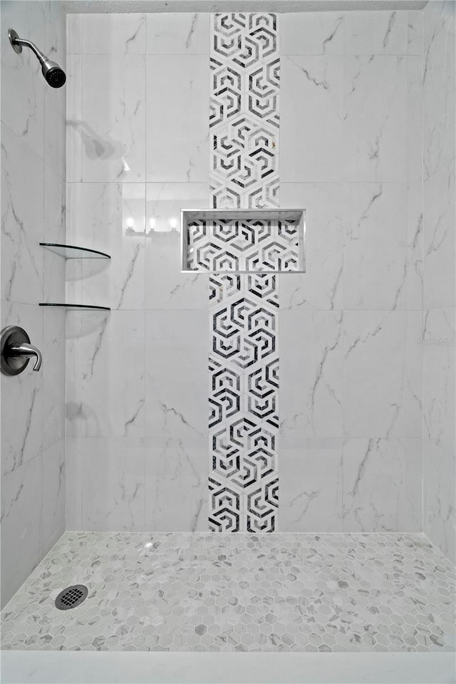 room details with tiled shower