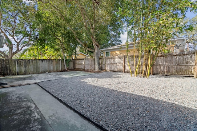 view of yard with a patio area