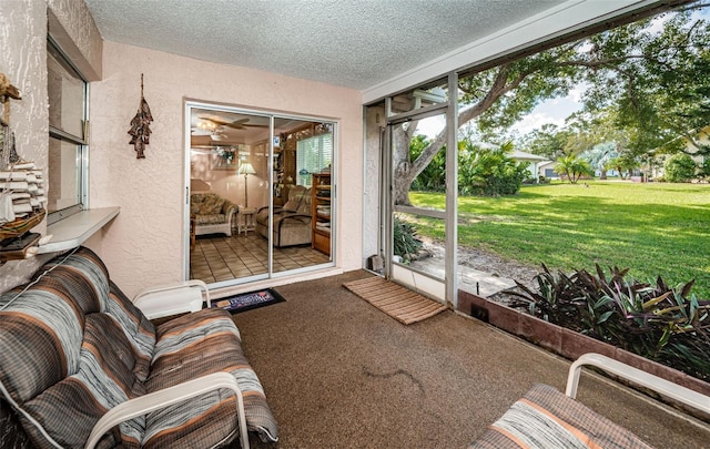 view of sunroom