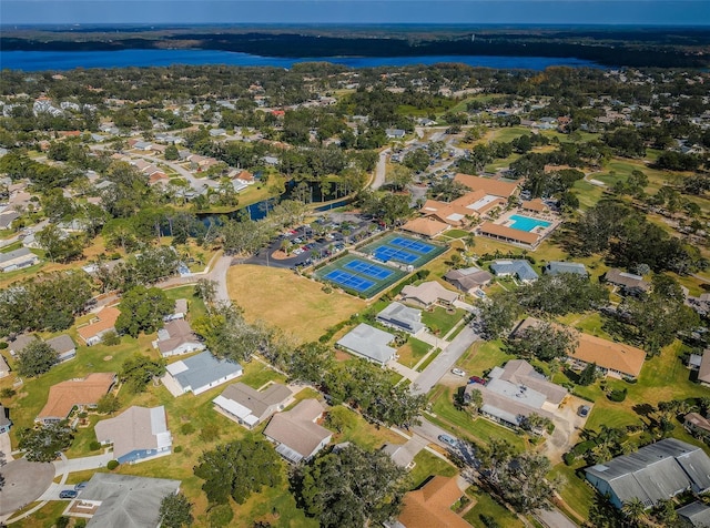 aerial view with a residential view