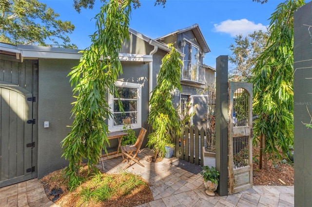 exterior space with a patio