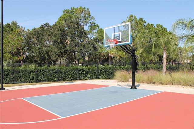 view of basketball court