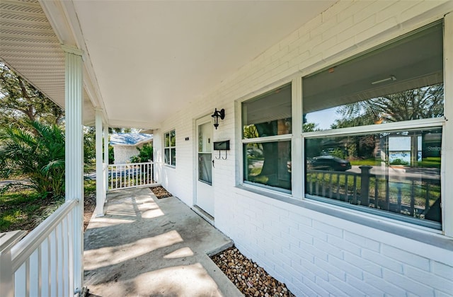 view of patio with covered porch