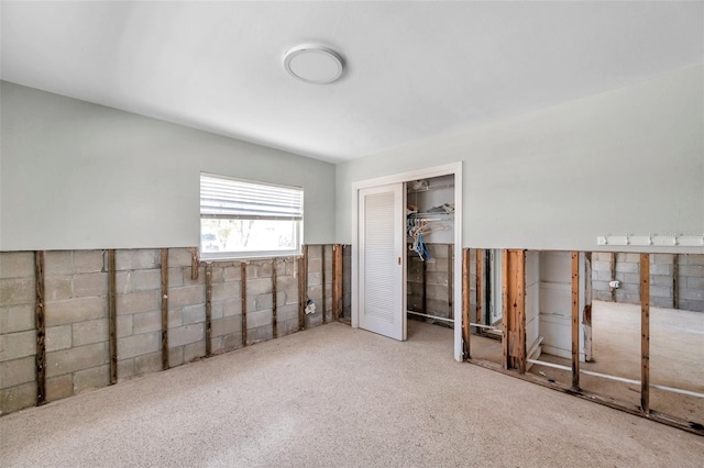 unfurnished bedroom with a closet