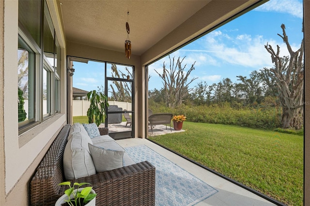 view of sunroom