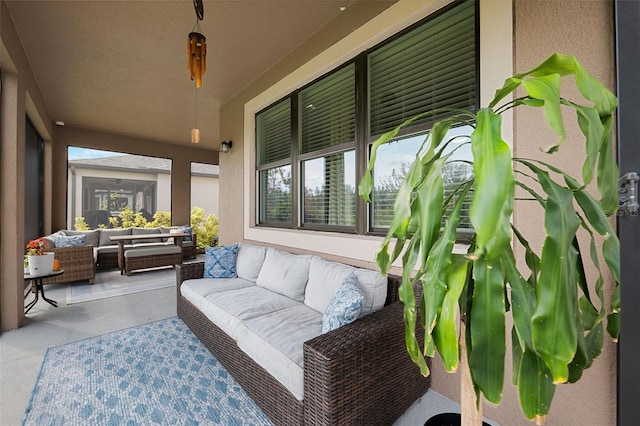 balcony with an outdoor living space