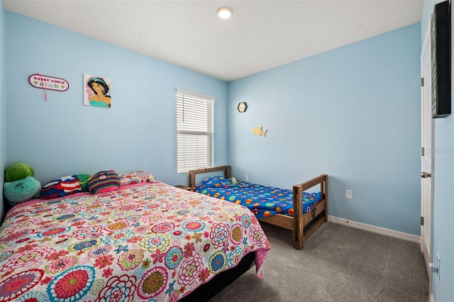 bedroom featuring carpet