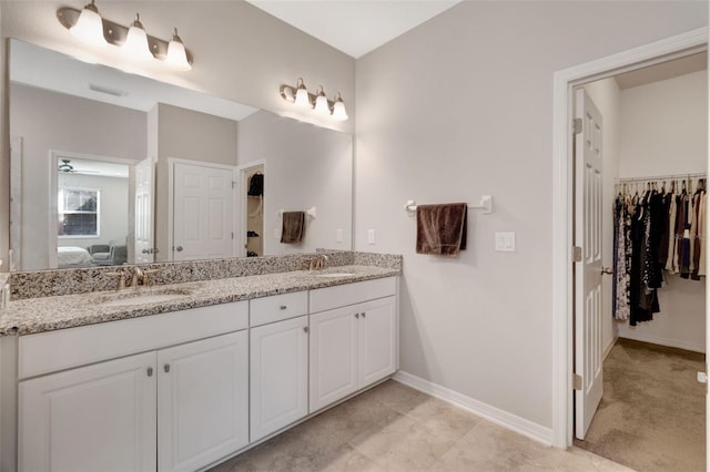 bathroom with vanity