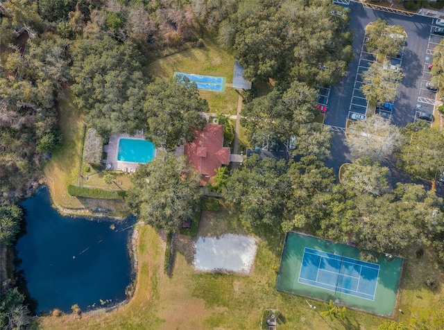 2690 Coral Landings Blvd Unit 722, Palm Harbor, FL 34684 - aerial view of property's location featuring a large body of water and a pool